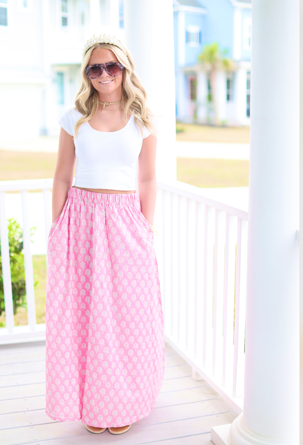 Ella pink vest and skirt SET