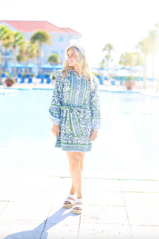 Olivette dress, Palm